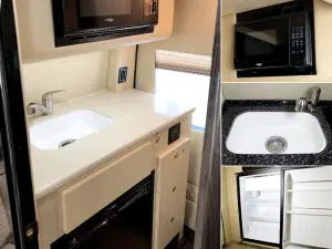 travel van with bathroom rental