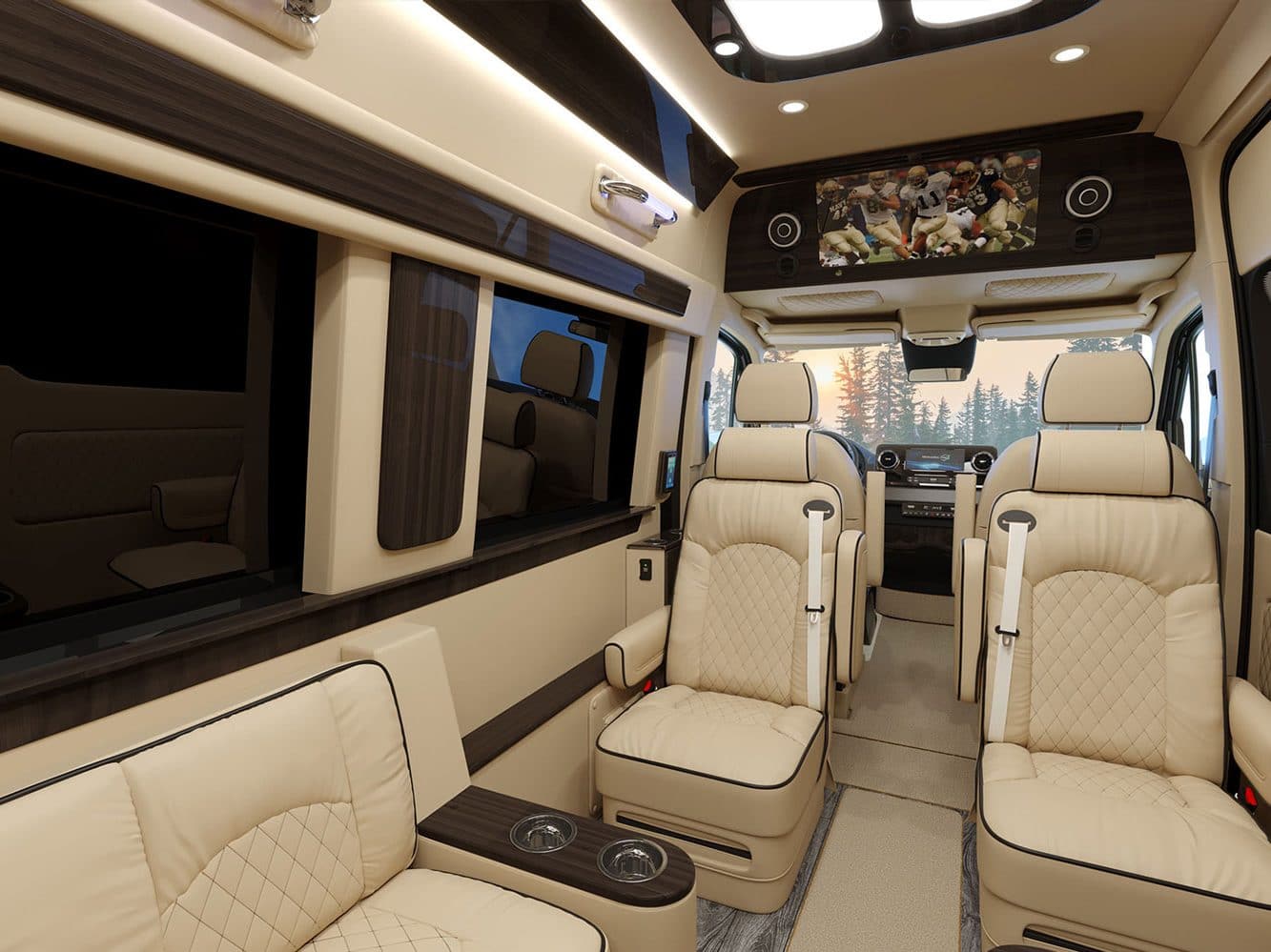 luxurious custom sprinter interior